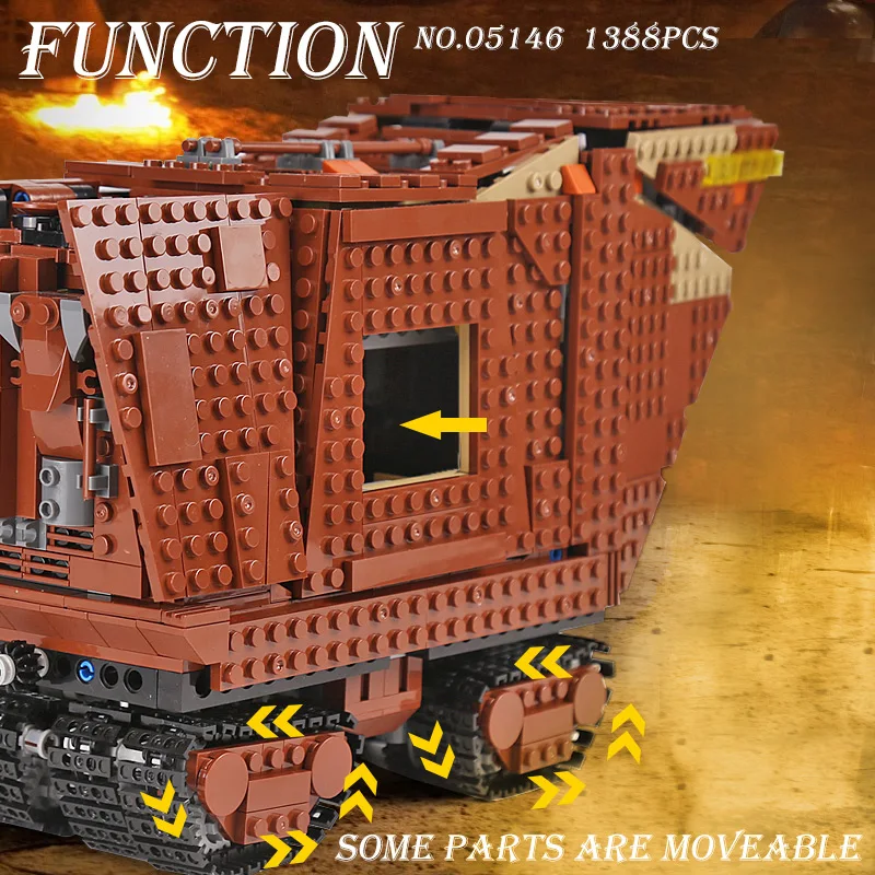 05146 Звездные войны legolyes 75220 Starwars Sandcrawler модель строительные блоки кирпичи DIY
