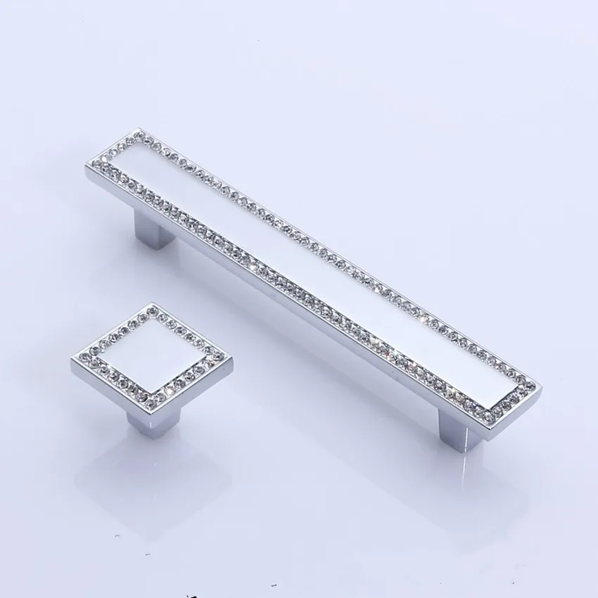 96 мм модный роскошный винный шкаф со стразами дверные ручки серебряный золотой