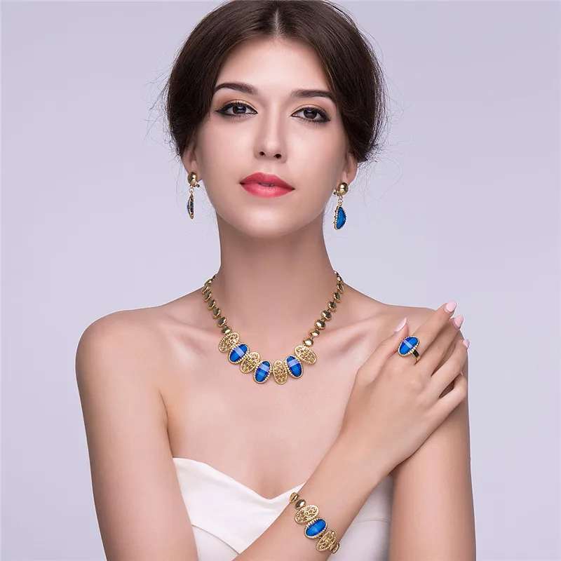 Модные свадебные ювелирные наборы Boho очаровательный Дубай золотой Нигерийский