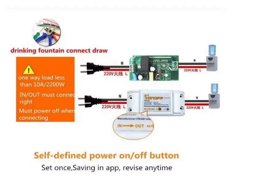 433 МГц Sonoff RF WiFi беспроводной переключатель для умного дома с радиочастотным