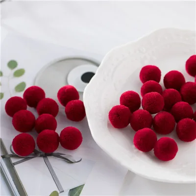 C11 Wine Red 40 шт./лот диаметр 20 мм кашемир помпон мех животных шарик ручной работы DIY мягкие помпоны свадебные украшения, Вышивание/клей на одежду интимные аксессуары - Цвет: C11 Wine Red