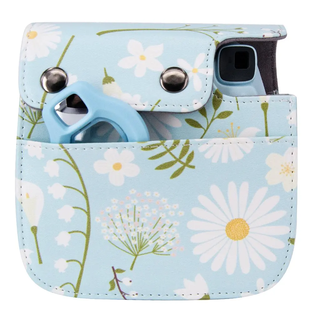 Чехол для камеры Instax Mini 9 из искусственной кожи с ромашками Fujifilm 8 мгновенная