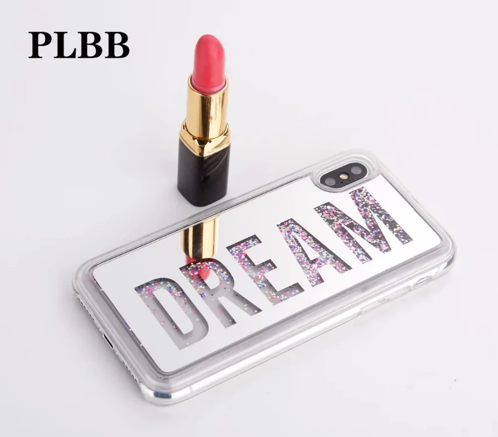 PLBB Модный чехол для девочек с жидким песком iPhone X 6 6S 7 8 Plus блестящая Звезда