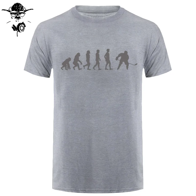 Evolution Of Ice Hockeyer, Молодежный топ, Клубная хлопковая футболка, забавные подарки на день рождения для ледяного хоккейного игрока, Мужская футболка с коротким рукавом, футболка