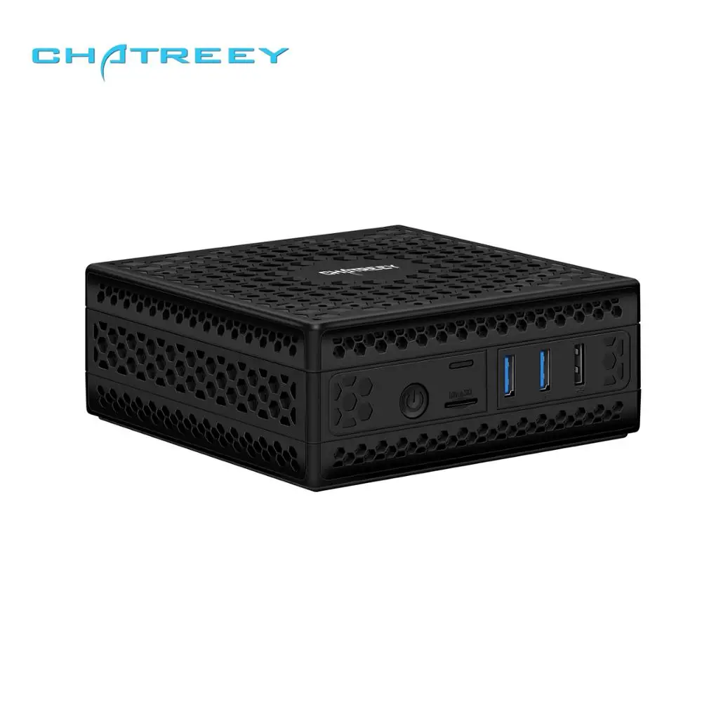 Chatreey AC1-Z безвентиляторный мини ПК Встроенный Intel celeron j3455 j4105 четырехъядерный двойной Дисплей HDMI windows 10 linux HTPC компьютер