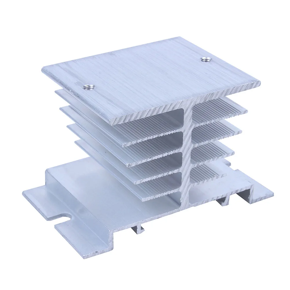 Heat Sink 1 комплект Цифровой Регулируемый PID контроллер температуры панель термостат REX-C100+ Max.40A SSR+ K термопары зонд+ радиатор - Цвет: Heat Sink