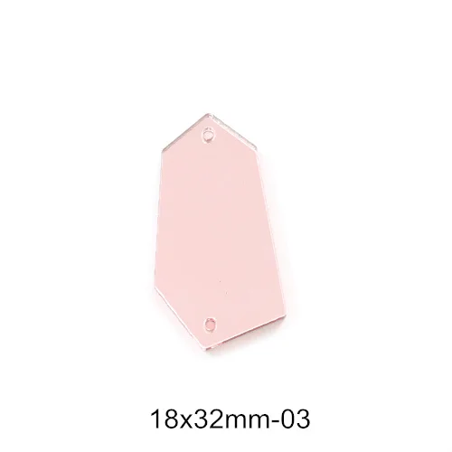 P03-18x32mm 50 шт. хрустальные зеркальные lt фиолетовые пришивные стразы неправильной формы акриловые зеркальные пришивные стразы lt фиолетовые Пришивные для одежды B3604 - Цвет: P03-18x32mm