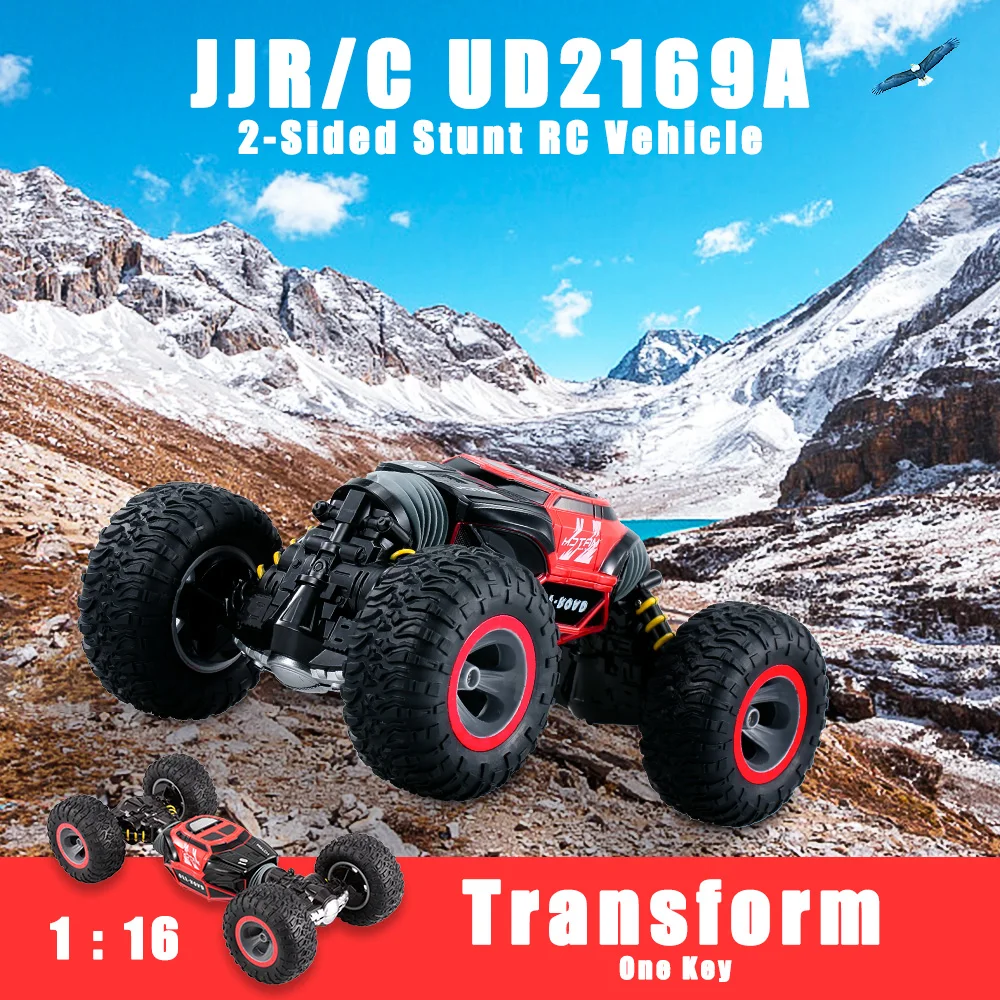 Радиоуправляемая машина 8 км/ч 2 4G 1:16 4WD двусторонний каскадер с одной клавишей