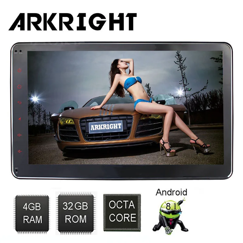 ARKRIGHT 10 1 'ƈDin Авторадио 2 + 16 Гб Восьмиядерный Android 8 автомобильный Радио стерео
