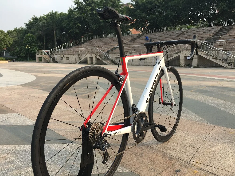 Тайваньский бренд FASTERWAY burnt orange с серебристым Карбоновым велосипедом 22 speed R8000 Groupset велосипед D тормоз 49/52/54/56/58