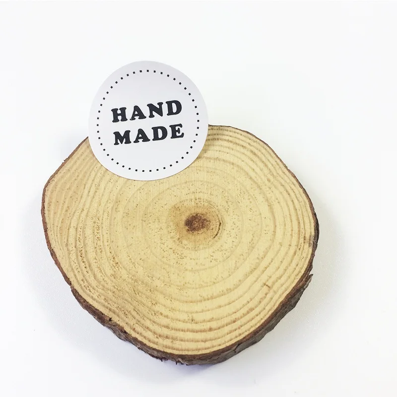 80 шт./лот черно белые круглые наклейки ручной работы из крафт бумаги сделай сам