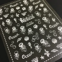 newest cc sereis cc 012 jellyfish 3d nail art sticker nail decal stamping export japan designs rhinestones decorations