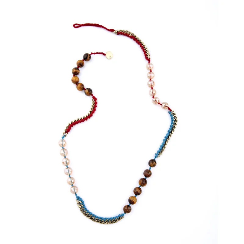 Плетеный веревочный браслет ручной работы богемский этнический из бисера для