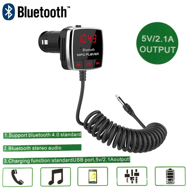 FM трансмиттер YUANMINGSHI с Bluetooth беспроводной модулятор автомобильный комплект