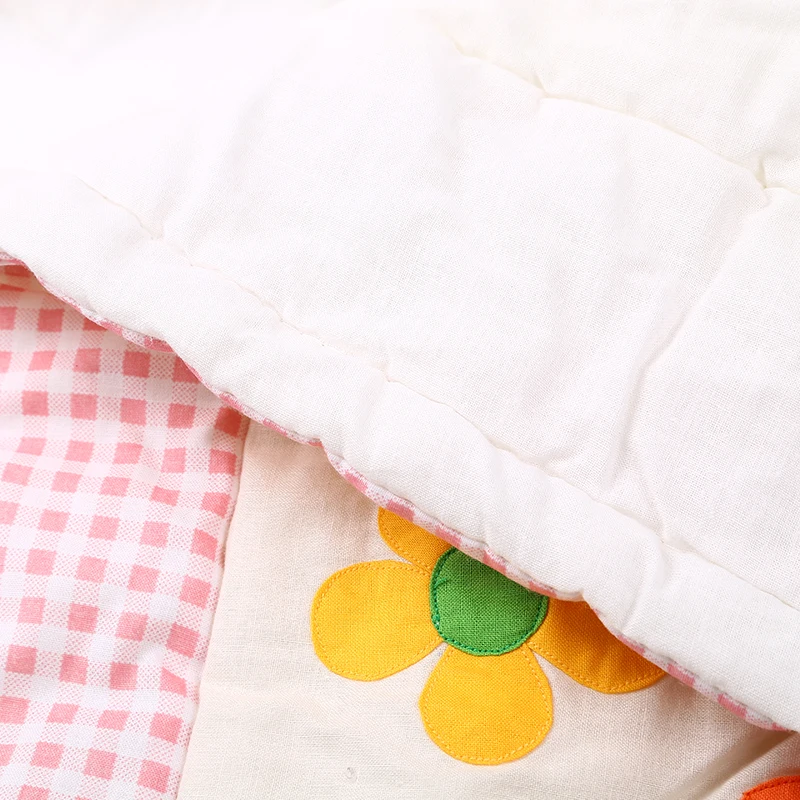 

Cotton Appliqued Baby Play Crawling Play Quilted Floor Mat Kids Playmat