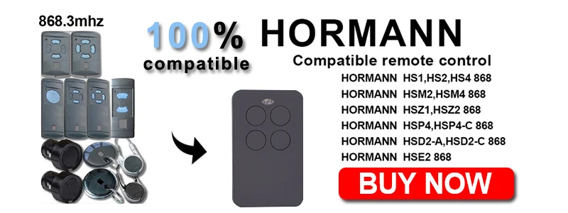 HORMANN 868 МГц для открывания гаражных ворот, управление воротами Hormann hs1, hs2, hs1, HSM2, HSM4, hse2, hsz1, hsz2, hsp4, hsd2-A, hsd2-c 868