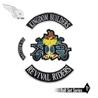 Нашивка С Вышивкой KINGDOM BIL DERS MATHEW 6:33, для любителей провинции, мотоциклистов с большим рисунком на спине
