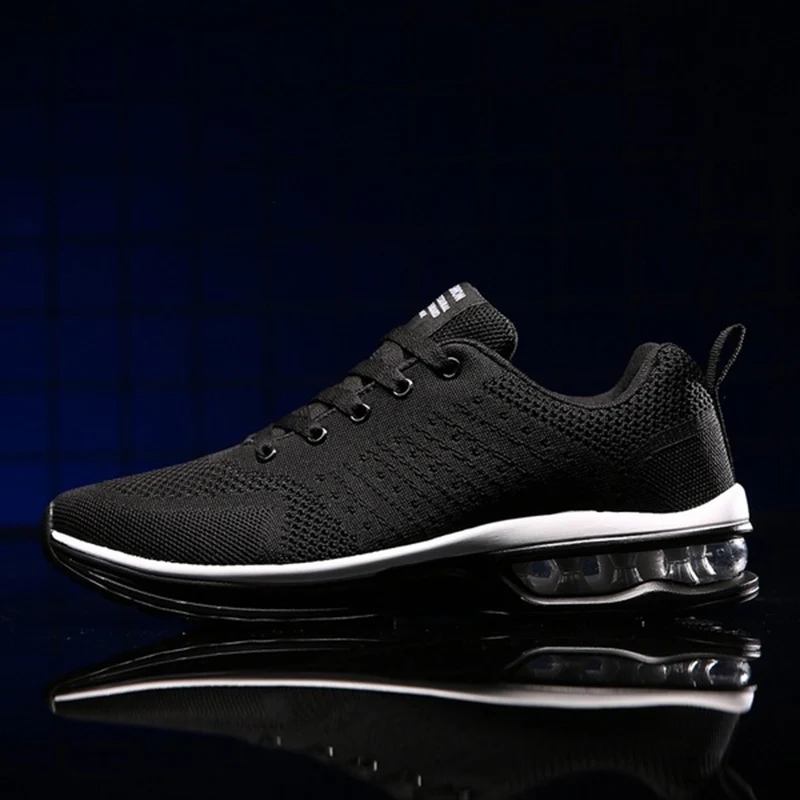 Air Cushion Sports Shoes Unisex Fashion Running Lovers Comfortable Breathable Mesh Flying Woven | Обувь