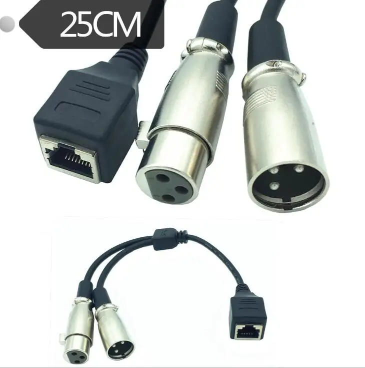 LBSC RJ45 Ethernet Female на 3 Pin XLR и Male адаптер конвертер кабель| |