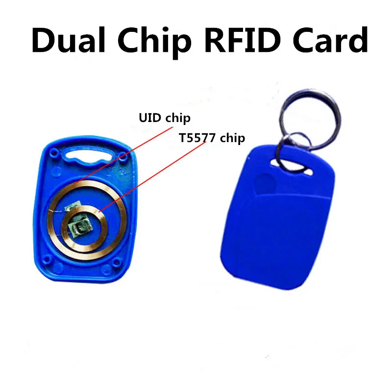 50 шт. двойной чип T5577 EM4305 UID брелок RFID 125 кГц 13 56 МГц Бесконтактное записываемое