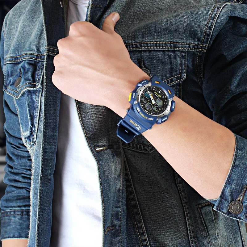 Часы наручные мужские кварцевые со светодиодный ным дисплеем 100 м|watch for|watches for