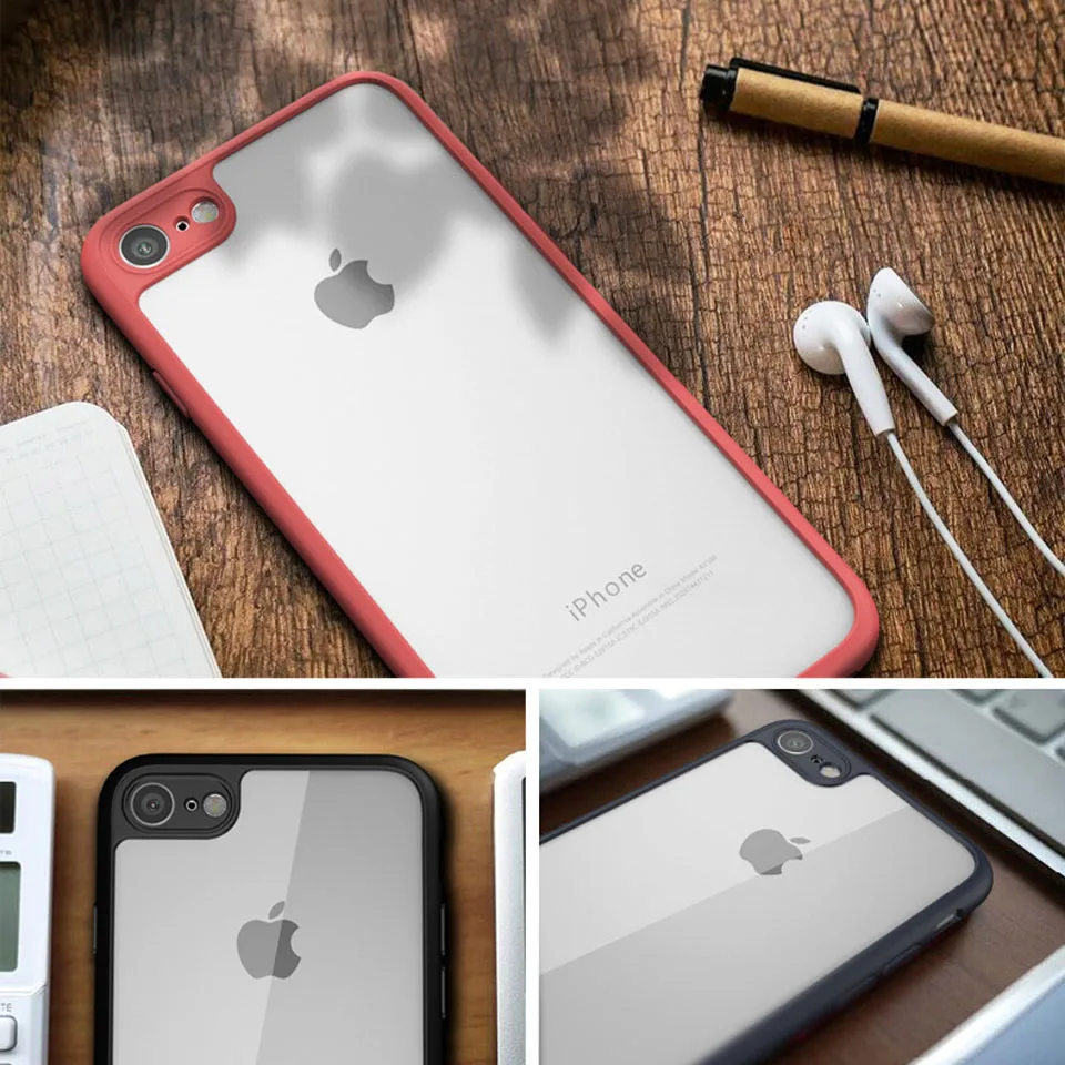 Роскошный гибридный мягкий чехол для iphone 7 SE 5S 6 s 8 Plus Samsung S7 S8 Edge A3 A5 2017 пластиковые +