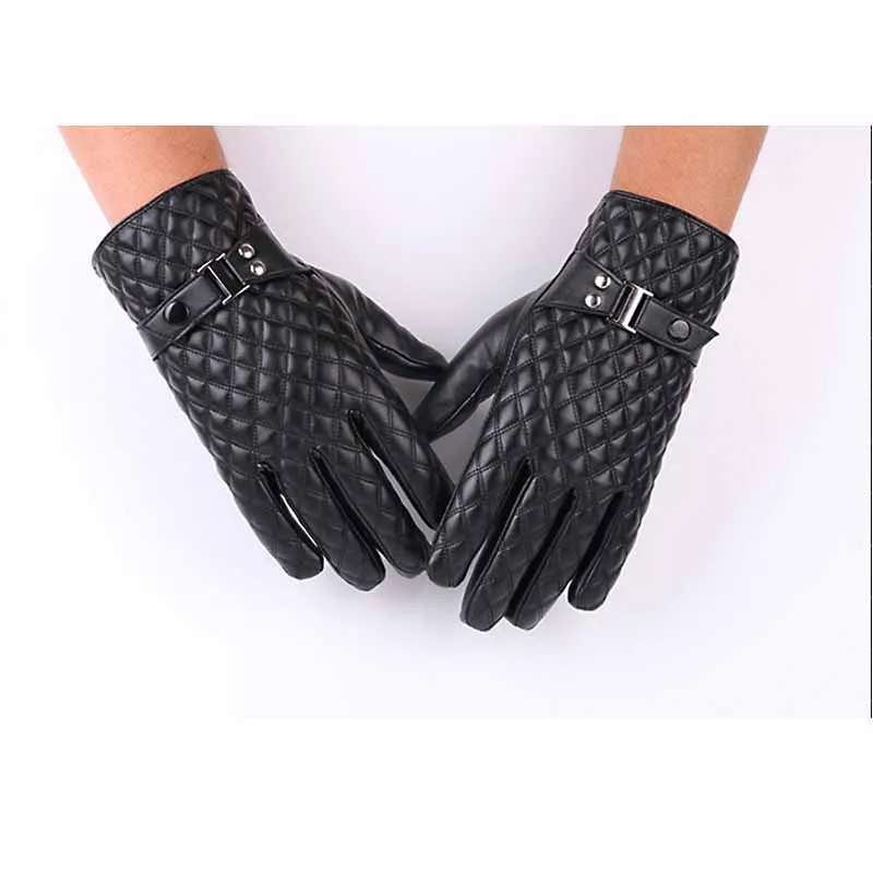 Мужские перчатки с клетчатым узором для мужчин мужские зимние теплые аксессуары