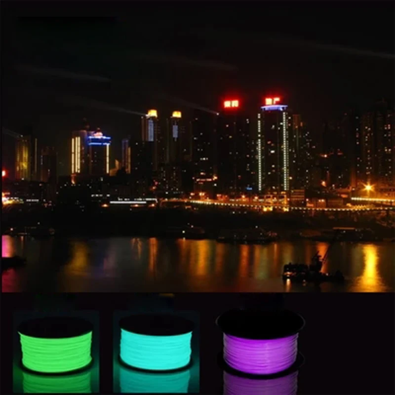 Нить для 3d принтера PLA 1 75 мм светящаяся нить кг материалы печати|luminous filament|filament