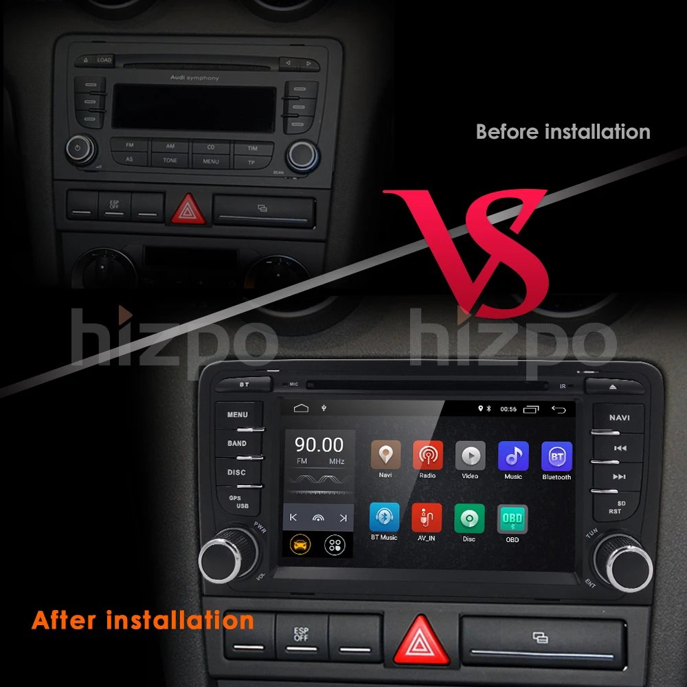 7 &quotAndroid 9 0 4G WIFI 2 грамм + 16 ГРОМ Радио Стерео DVD плеер GPS Sat Bluetooth Навигация USB для Audi A3