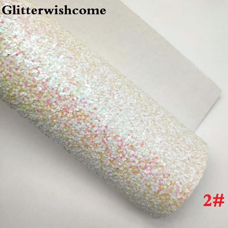 2 Glitterwishcome 21X29 см A4 размер винил для бантов белая блестящая кожа, плоская массивная блестящая кожаная ткань винил для бантов, GM100A - Цвет: 2