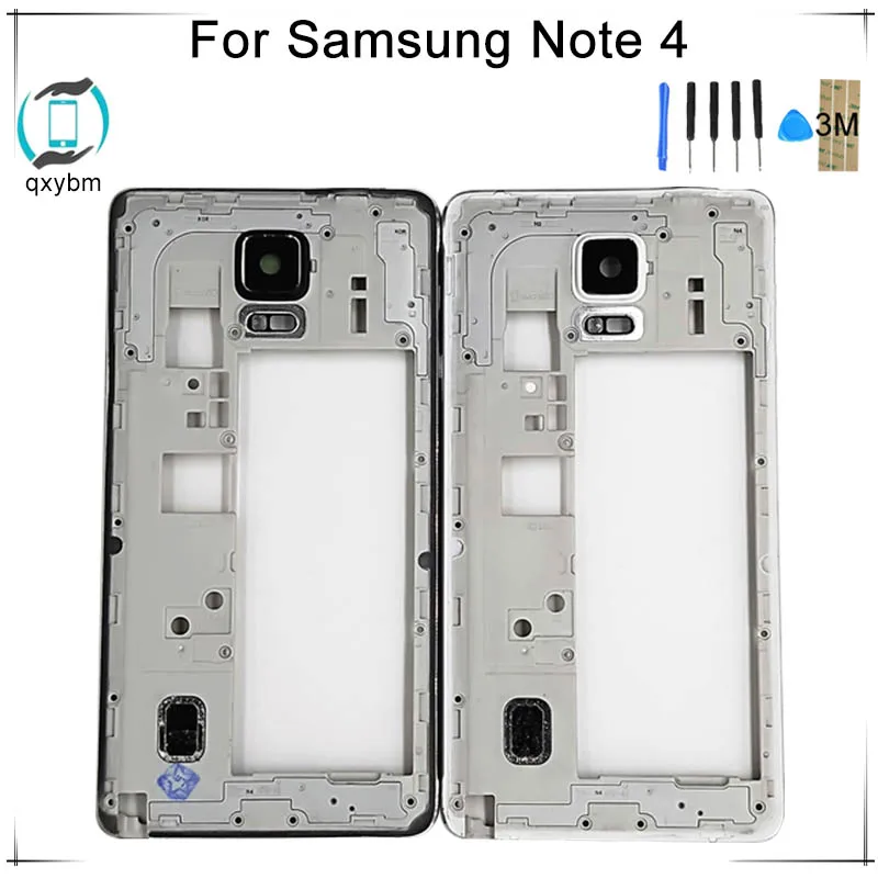 5.7 Inch for Samsung Galaxy Note 4 Note4 N9100V Mobile phone Front Frame Bezel Case Plate Replacement Factory Price | Мобильные