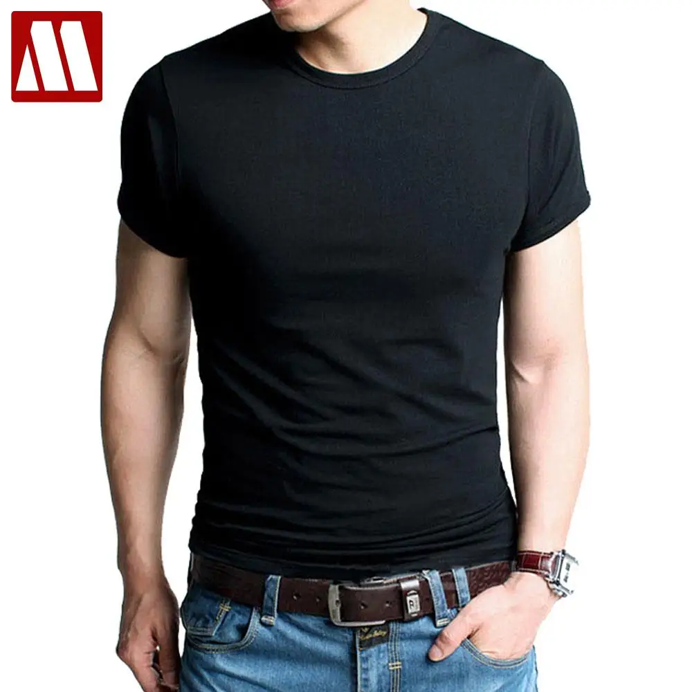 NEW Cotton T Shirts Brand Design Summer Male Tops Tees Fashion Casual Tshirts Men Short Sleeve 95% Cotton 5% Spandex for Man