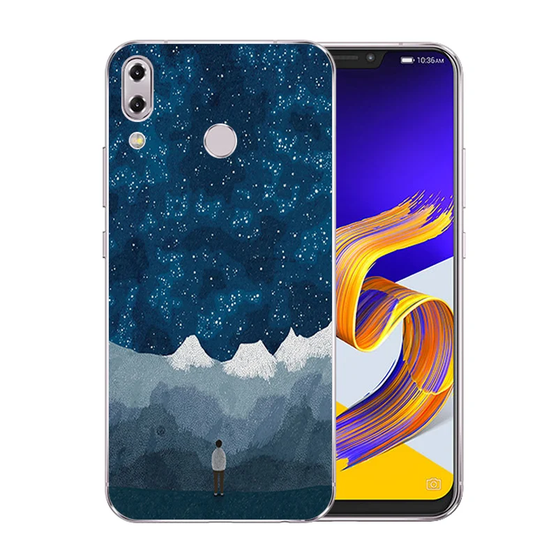 6 2 дюйма для Asus Zenfone 5z ZS620KL/5 ZE620KL роскошный чехол с узором ночного неба Прозрачный