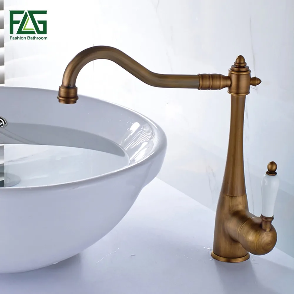 FLG смеситель для раковины из матового никеля холодной и горячей воды с одной