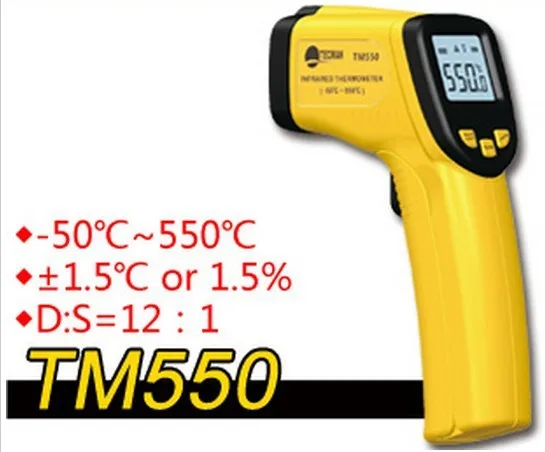 TECMAN TM550 Бесконтактный инфракрасный термометр измеритель температуры пистолет-50C