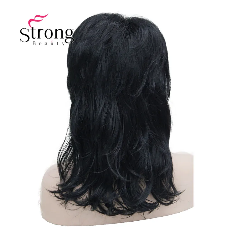 StrongBeauty Длинный Мягкий Лохматый слоистый цвет красного вина Омбре Классический колпачок полный синтетический парик женские парики