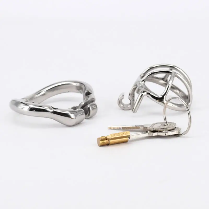 Мужской Пояс верности SODANDY Сверхмаленький для пениса из нержавеющей стали 4