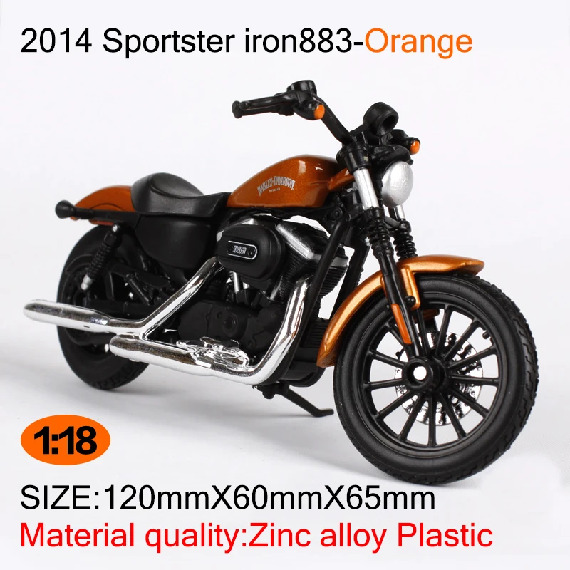 Maisto HD 2014 Sportster iron 883 1:18 scale Alloy Heavy motorcycle model Toys Collection Gifts |