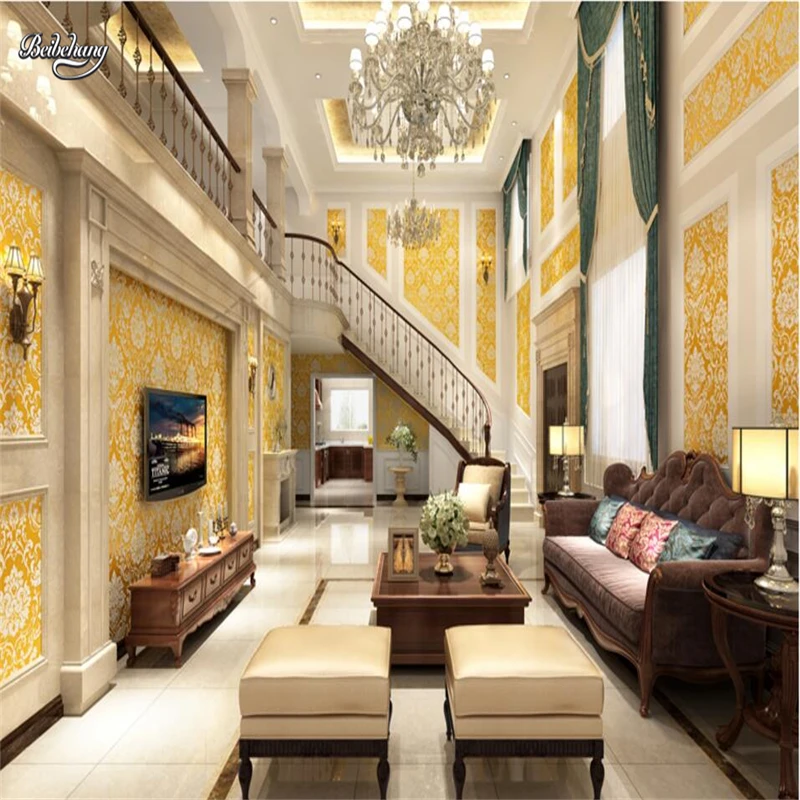 3D стереофонические обои из нетканого материала европейские бежевые видеообои