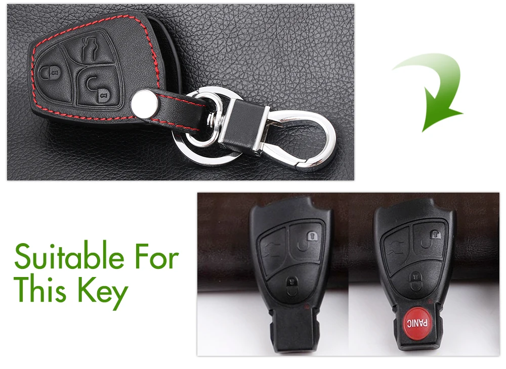 Чехол VCiiC из натуральной кожи для ключей мужчин чехол брелок Mercedes Benz AMG A B C E S ML CLK SLK