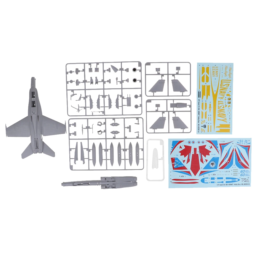 1/72 Military Air plane Aircraft Model Toy Unassemble Unpainted Strike Eagle Handmade Handicraf F-A-18A Hornet Fighter/F-15C