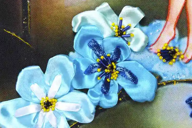 Набор для рукоделия 3D вышивка крестом алмазная атласная лента живопись