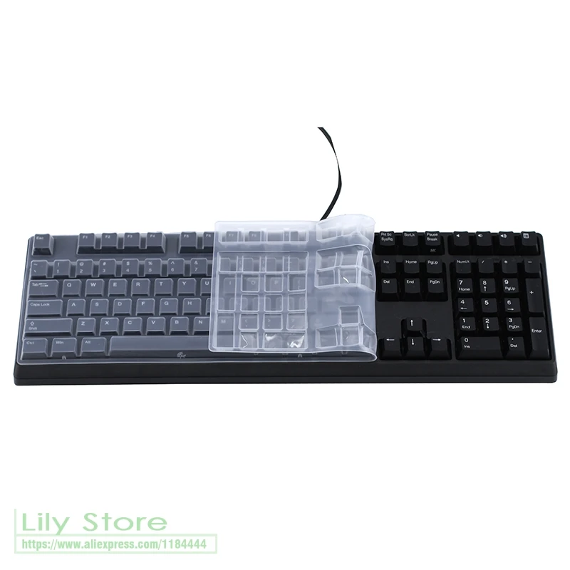 Для AKKO Ducky Zero One 3108 S RGB Беспроводная клавиатура силиконовая Пылезащитная Механическая Bluetooth клавиатура защитный чехол - Цвет: clear