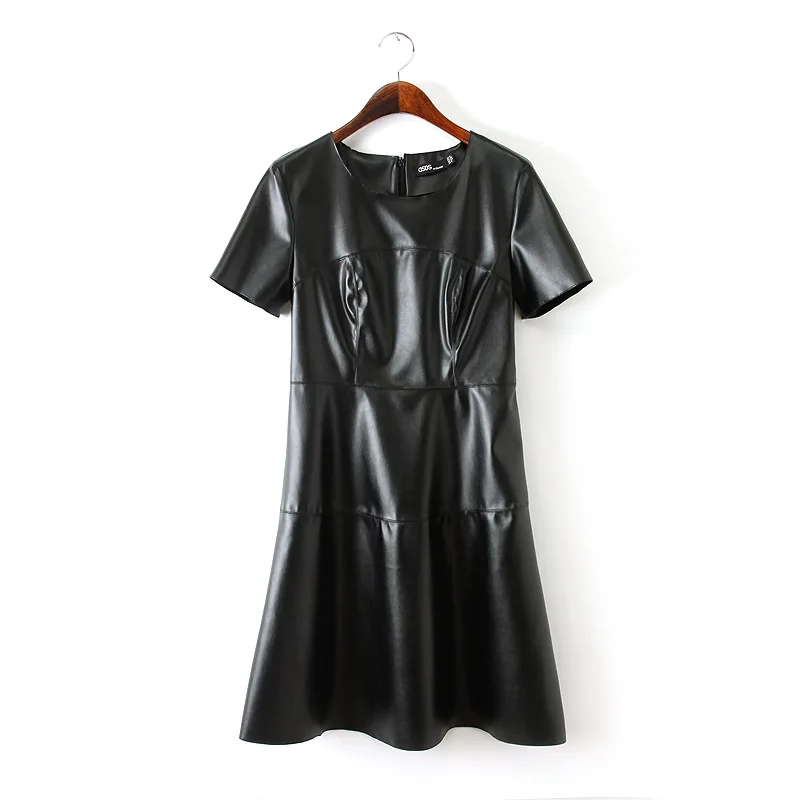 Лидер продаж Для женщин Мода Кожаные модельные туфли круглым вырезом Платье