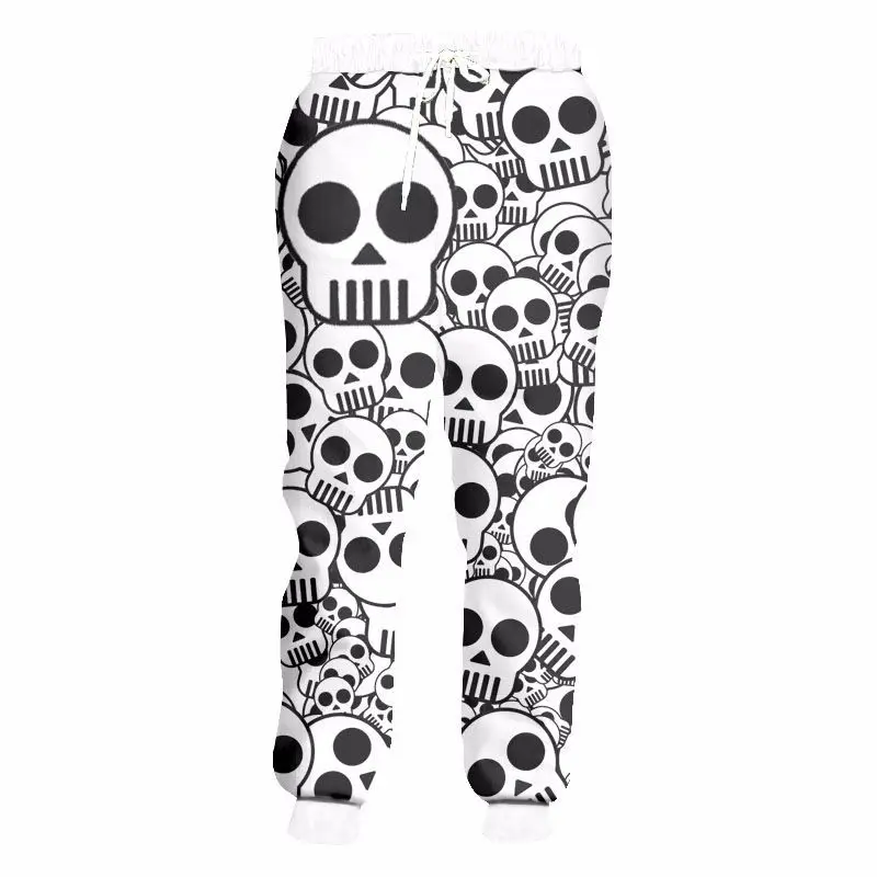skull joggerpants 03 Пользовательские мужские женские спортивные штаны джоггеры готическая одежда Череп 3D принт повседневные брюки забавные панк хип хоп Рэп пот брюки плюс размер S-5XL - Цвет: skull joggerpants 03