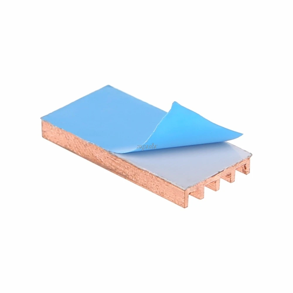 

1Pc Ultra Thin Pure Copper Heat Sink Back Memory RAM Sink Cooling For DDR VGA MOS IC Chip Heatsink 19x9x2mm Drop Ship