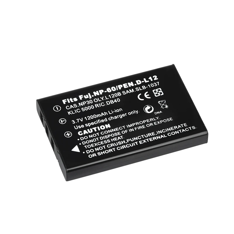 Dinto 1200 мА/ч NP-60 NP 60 NP60 FNP-60 SLB 1137 1037 CNP-30 K5000 D-Li2 Li-20B аккумулятор для FUJIFILM F410 F601 F50i F501 |