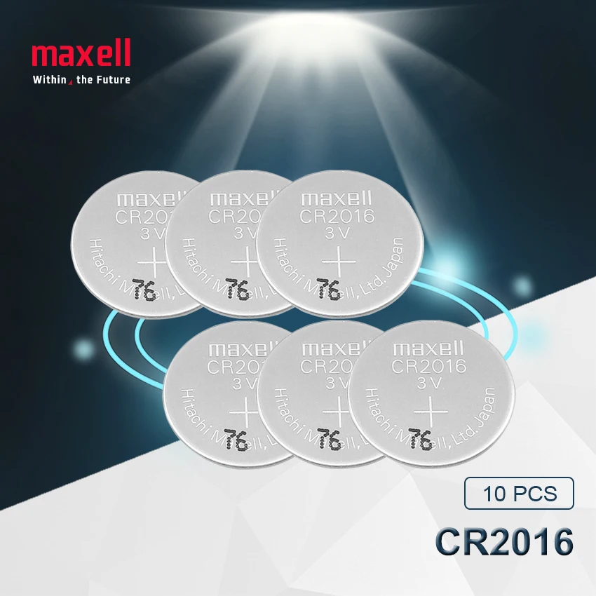 10 шт. оригинальный бренд maxell новый аккумулятор cr2016 3 в кнопки батареи для монет
