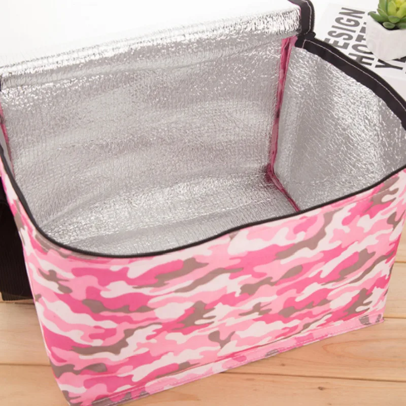 

Camouflage Large Capacity Lunch Bag Waterproof Thermal Insulated Portable Tote Oxford Picnic Lunch Bags Reusable Storage Bag