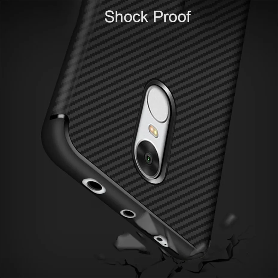 Силиконовый чехол Thouport для Xiaomi Redmi Note 4X противоударный мягкий ТПУ из углеродного